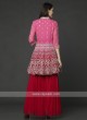 Pink & Red Sharara Suit With Dupatta